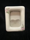 Russ Berrie & Co Porcelain Frame Pink Flowers  Japan — photo 1