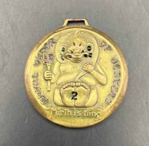 Vintage Royal Order Of Jesters Medallion Medal Freemason Masonic Collectible