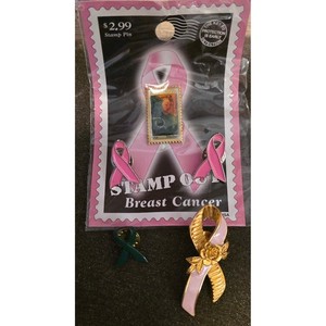 Breast Cancer Awareness Pin Collection USPS and Avon Vintage Ribbon Lot