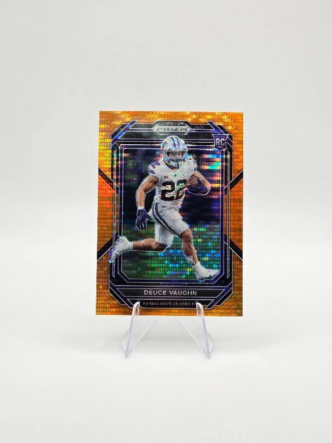 Deuce Vaughn 2023 Panini Prizm Draft Picks RC Orange Pulsar SP /49 #126 KSU