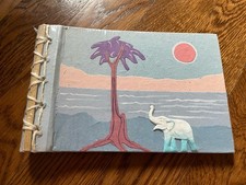 MR ELLIE POOH 8.5 X 5.5inPHOTO SCRAPBOOK ALBUM ELEPHANT DUNG PAPER NATURAL WHITE