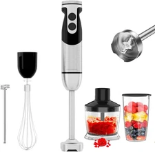 Blender Handheld 12-Speed Stainless Steel Electric Hand Blender, 5 in 1 Immer...