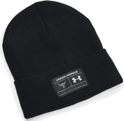 NEW Under Armour Project Rock Men's Cuff Beanie - Black, One Size 1365945 001