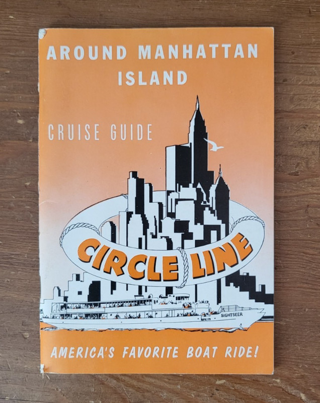 1955 New York City Circle Cruise Guide, Sightseeing Guide Manhattan Island