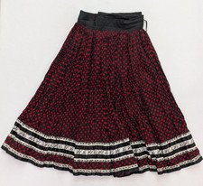 Vintage 70s Women's Wrap Maxi Skirt Bohemian Boho Hippie