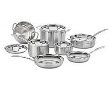 Cuisinart Multiclad Pro Stainless Cookware 12 Piece Set Triply Stainless Set NEW