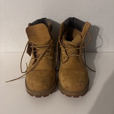 Timberland Boots 12909 Wheat Nubuck Tan Leather Men Sz 6M Work Casual