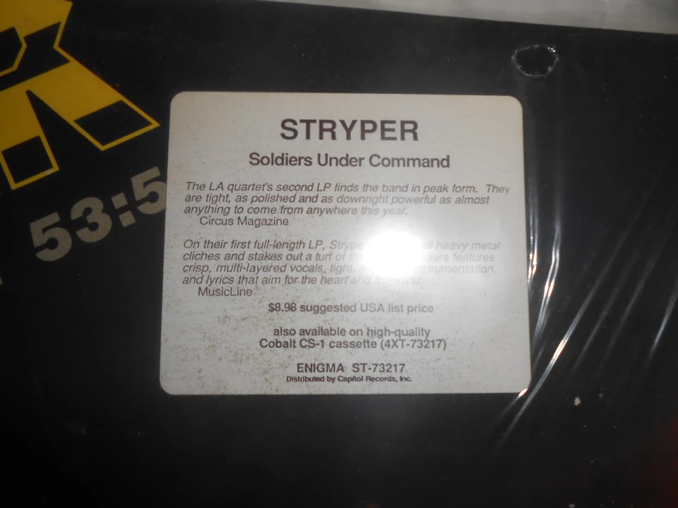 STRYPER~"SOLDIERS UNDER"~ORIG. 1985~HAIR METAL~HEAVY METAL~12'~LP~33rpm~M- - Image 2 of 3