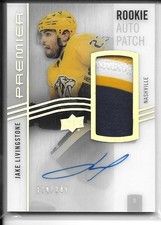 2023-24 Upper Deck Premier Rookie Jake Livingstone Patch Auto Autograph RC /249