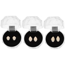3 Pairs White Resin Vampire Fangs Teeth Caps Durable Reusable for Halloween Fun