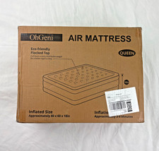 OhGeni Air Mattress Queen with Built in Pump, Inflatable Mattress Blow Up