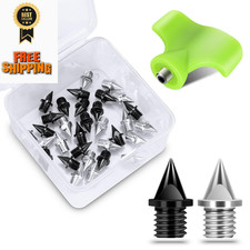 1/4 Inch Carbon Steel Track Spikes, 32  1/4 inch 6.35mm , Black Silver