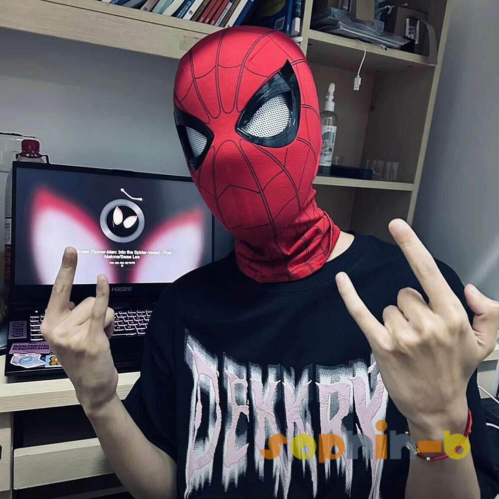 Spidey Mask Eyes Blinking Winking Light Up Lens Manual Chin