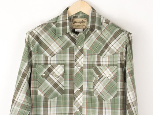 Camisa Casual Vintage Para Hombre WRANGLER Talla M - Imagen 2 de 7