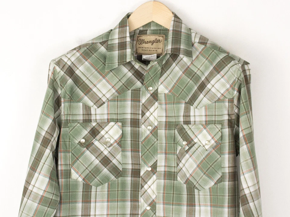 Vintage WRANGLER Men Casual Vintage Shirt Top Size M - Image 2 of 4