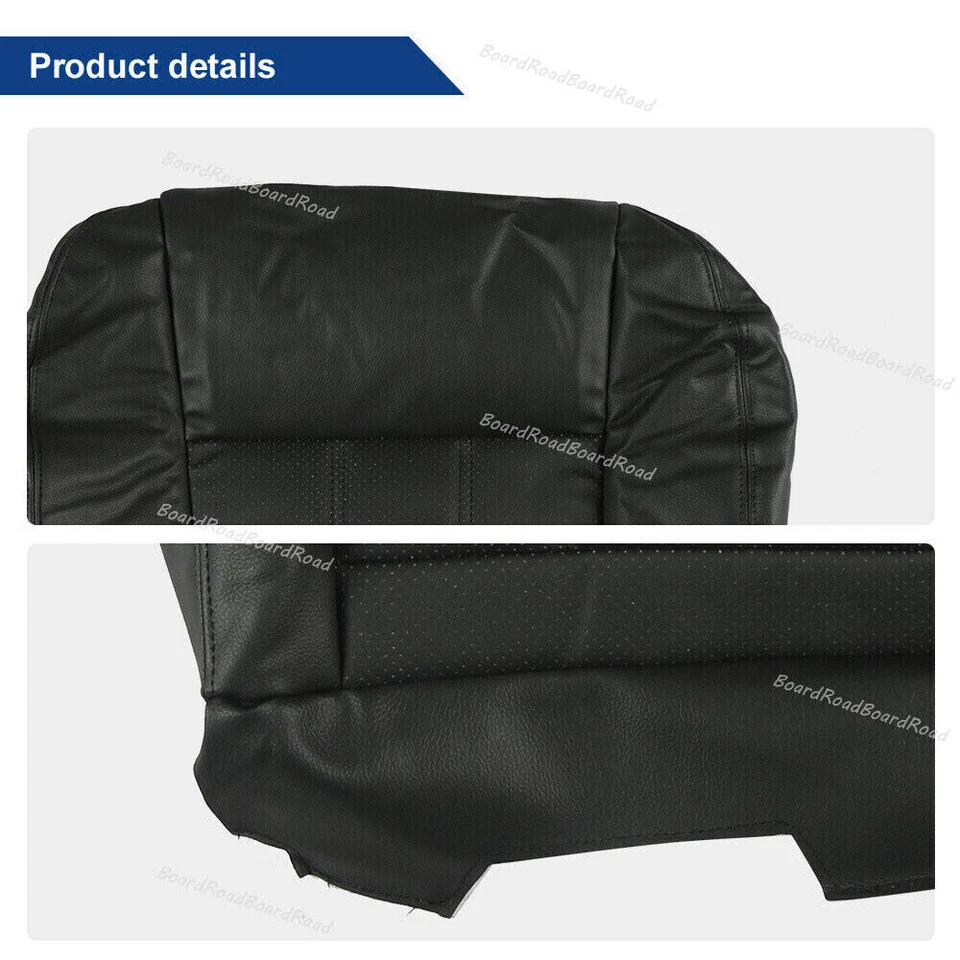 Cubierta de asiento de cuero inferior negra para conductor para Chrysler Town & Country Van 2011-16 Foto 2 de 4