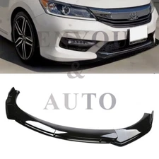 For 16-17 Honda AccorFront Bumper Lip Spoiler Lower Splitter Glossy Black Body