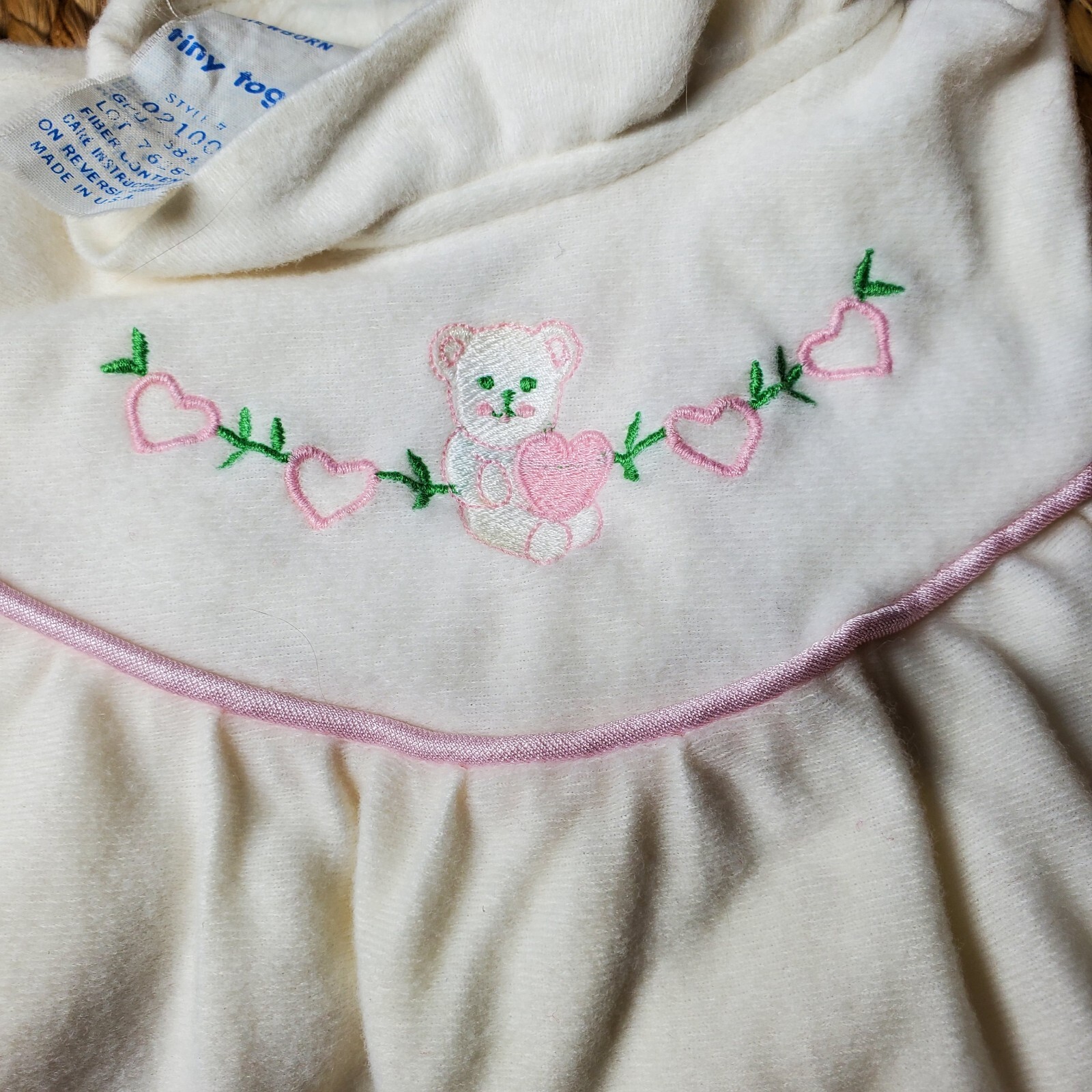 Vintage Tiny Togs Sleepware Drawstring Closure Be… - image 3
