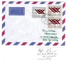 Litauen, zwei Briefkuvert, dabei mit 1 x Sperrwert, 1992