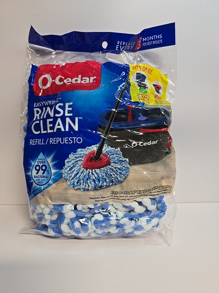 O-Cedar EasyWring Mikrofaser-Spin-Mop – Mit Eimer & 2 Ersatzköpfen, Fußpedal-Auswringfunktion