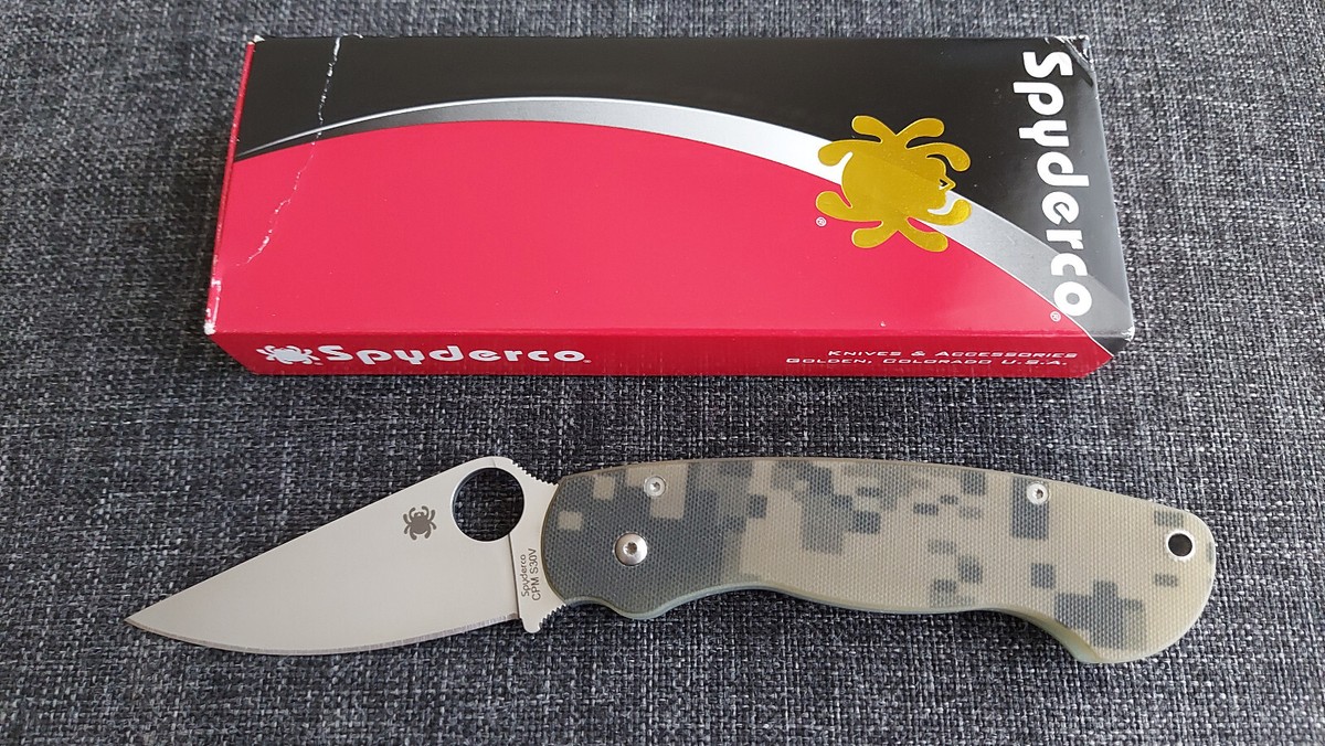 Spyderco C81GCMO Para Military Gen1 Folding Knife Rare 