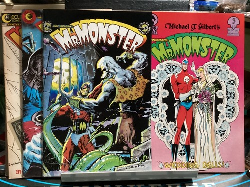 DOC STEARN MR MONSTER #1 3 8 ECLIPSE 1985 + DARK HORSE 1988 #3