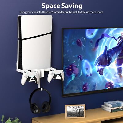 PS5 Wandhalterung PS5 Konsole Halterung Wand Controller Halter Kopfhörerhalter
