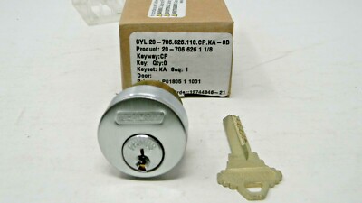 Schlage Primus Level 1 Mortise Cylinder- Satin Chrome 626 - New High Security
