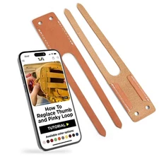 TOFL Baseball Glove Thumb and Pinky Replacement Leather Loops | Durable Laces...