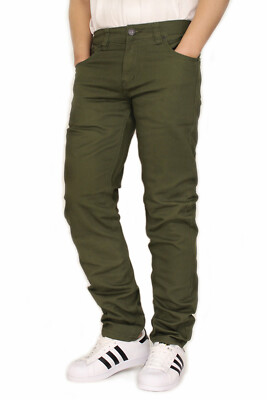 MEN'S TWILL STRETCH SLIM FIT JEANS PANTS VICTORIOUS 10 COLORS *GS21