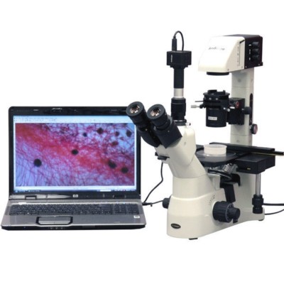 AmScope 40X-1500X Infinity Plan Kohler Inverted Microscope with 8MP Camera
