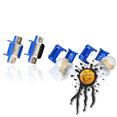 SUB-D DB9 RS232 serial Crimp Stecker Buchse male female Verbinder Connector Set