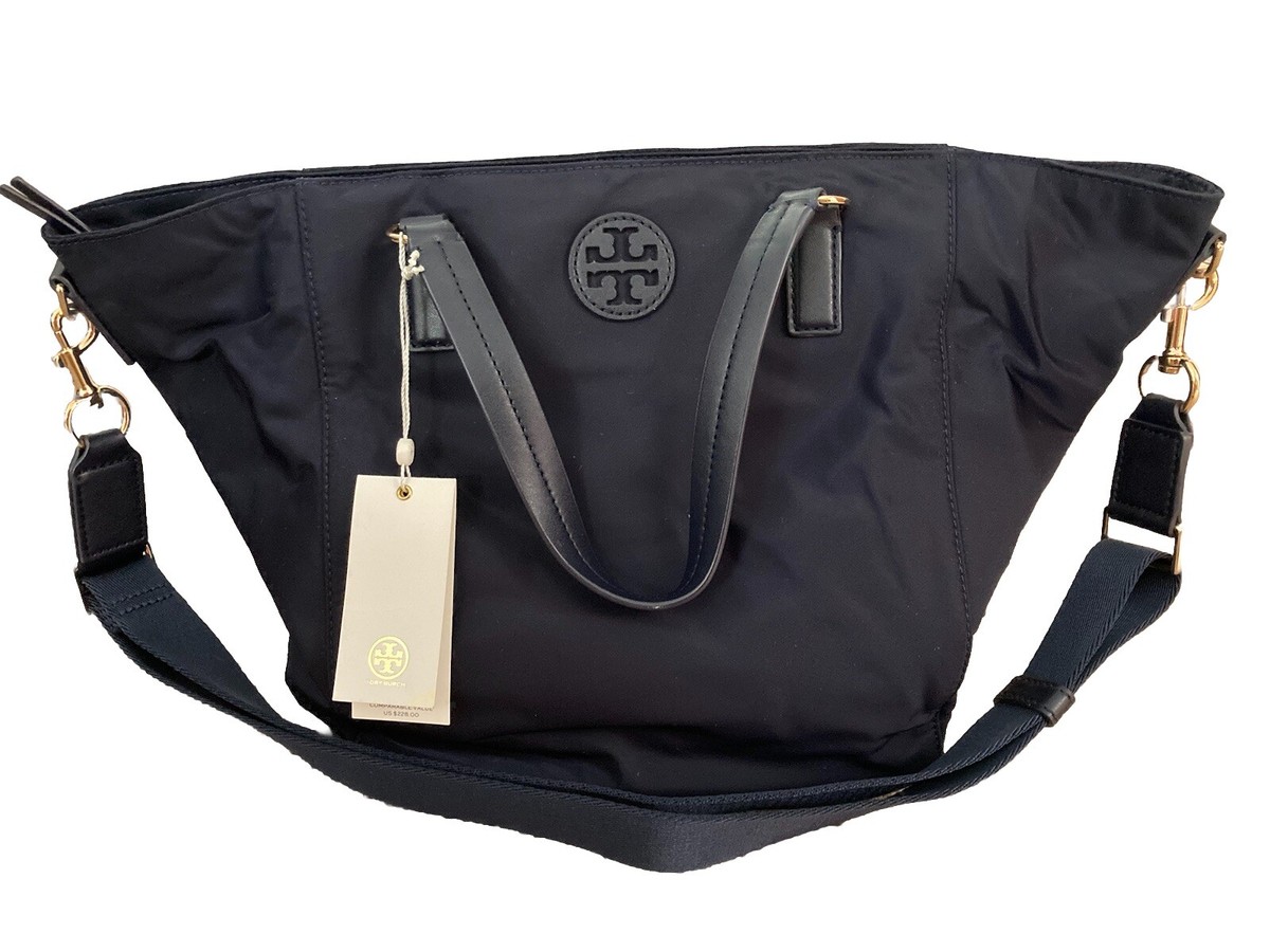 Tory Burch Tilda Nylon Tote Bag Navy Blue | eBay 