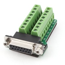 uxcell DB15 D-SUB VGA 15pin Female Adapter Jack Terminal Break Out PCB Board