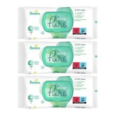 Pampers Aqua Pure Baby Wipes, 48 Wipes Pack of 3 