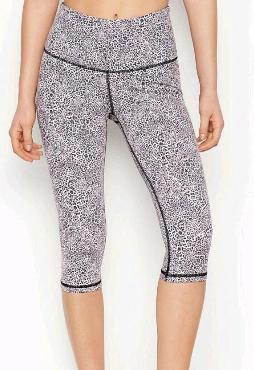Crop SMALL High Rise VICTORIA SECRET SPORT KNOCKOUT Violet muse leopard leggings