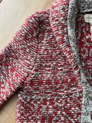 Aritzia Wilfred Free Nord Cardigan italienisches Garn Alpaka Wollpullover klein, rot - Bild 9 von 12