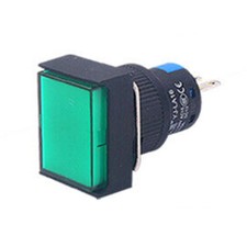 5pcs 12V Green 16mm Momentary Push Button Switch ON/OFF 5A 250V 1 NO1 NC