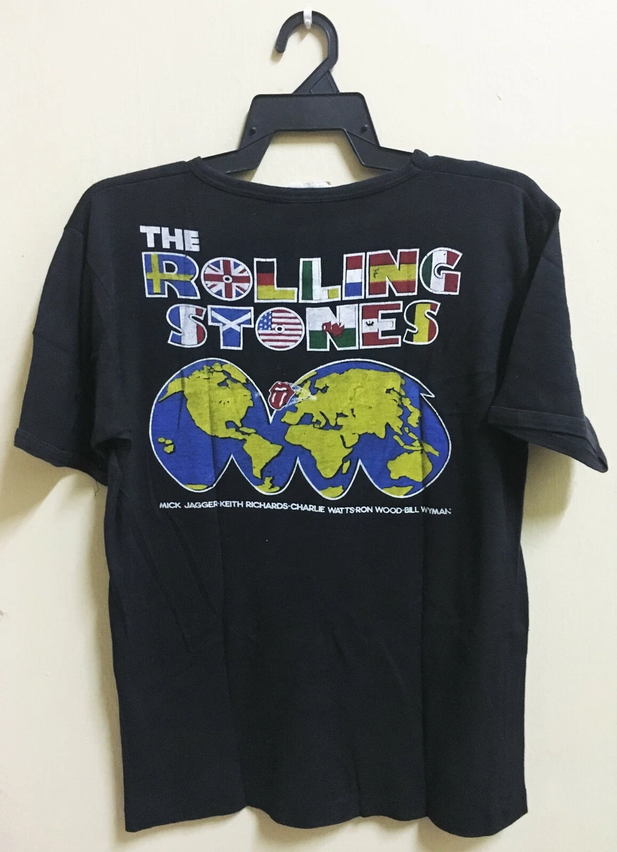 VINTAGE 80s 1982 THE ROLLING STONES EUROPEAN TOUR CONCERT PROMO T 