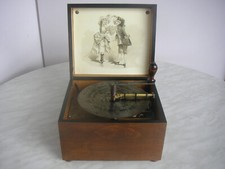 Carillon Kalliope 18 piastre Symphonion Polyphon Antique music box 1 disco 7 1/8"