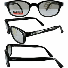 MF LOCKDOWN MOTORCYCLE SUNGLASSES BLACK FRAMES CLEAR LENS WITH FREE POUCH  KD'S