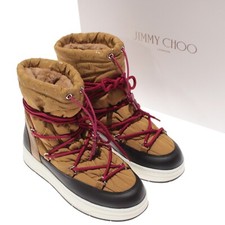 Jimmy Choo NWB Ankle Boots Size 37 7 US Wanaka In Camel/Black Mix