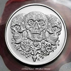 Sugar Skulls - 1/2 oz .999 silver Art Round in capsule (30mm)