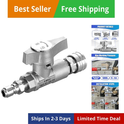 #ad Ball Valve Pressure Washer 3 8quot; Quick Connect Ball Valve for Power Washer Ho... $66.49