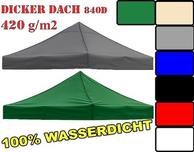 SALE DACHZELT ERSATZDACH Zelt DachPlane expresszelt Pavillon GARTEN 3x3 420g/m2