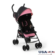 Lightweight Travel Stroller Compact Fold Multi-Position Recline 5-Point Harness