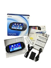 Sony PS Vita PCH-1000 Crystal Black Console Complete in Box CIB Tested Japan