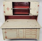 Vintage Wolverine 1950s Tin Litho Toy Kitchen Hutch & Base Nice Condition 7"×14"