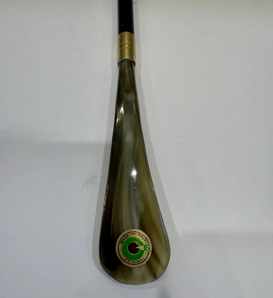 Vintage Back Scratcher Shoehorn – Hand & Horn Design – Brass Accents – MCM - Image 4 of 4