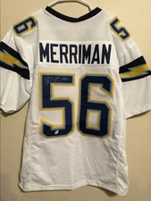 SHAWNE MERRIMAN (Chargers Dblue TOWER) Signed Autographed Framed Jersey Beckett